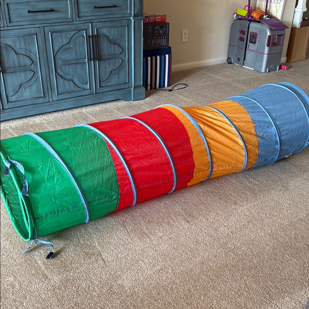 Gymboree Red and Orange Play Tunnel Durable Fabric Design